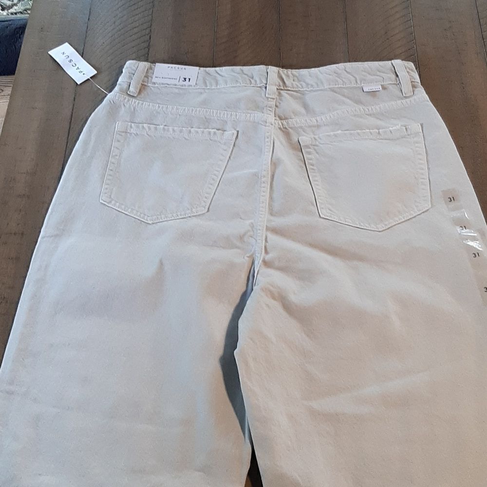 Pacsun Los Angeles 90's Boyfriend Cream Distressed Jeans NWT - Picture 3 of 8